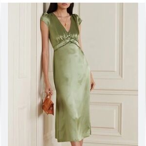 NOT FOR SALE Reformation Green Silk Dress